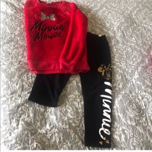 Adorable matching Minnie Mouse  leggings set 10/12